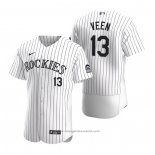 Maglia Baseball Uomo Colorado Rockies Zac Veen Autentico Primera Bianco