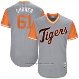 Maglia Baseball Uomo Detroit Tigers 2017 Little League World Series Shaner Grigio