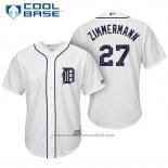 Maglia Baseball Uomo Detroit Tigers 2017 Stelle e Strisce Jordan Zimmermann Bianco Cool Base