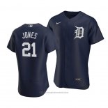 Maglia Baseball Uomo Detroit Tigers Jacoby Jones Alternato Autentico Blu