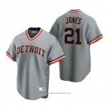 Maglia Baseball Uomo Detroit Tigers Jacoby Jones Cooperstown Collection Road Grigio