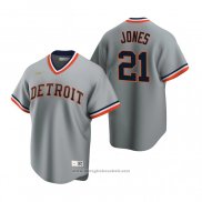 Maglia Baseball Uomo Detroit Tigers Jacoby Jones Cooperstown Collection Road Grigio