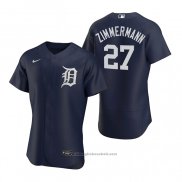 Maglia Baseball Uomo Detroit Tigers Jordan Zimmermann Autentico 2020 Alternato Blu