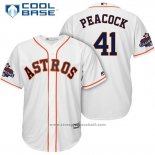 Maglia Baseball Uomo Houston Astros Brad Peacock Bianco Cool Base