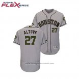 Maglia Baseball Uomo Houston Astros Jose Altuve 2018 Memorial Day Flex Base Grigio