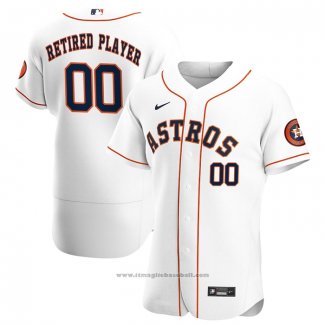 Maglia Baseball Uomo Houston Astros Primera Pick-A-player Retired Roster Autentico Bianco