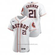 Maglia Baseball Uomo Houston Astros Zack Greinke Autentico Bianco