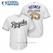 Maglia Baseball Uomo Kansas City Royals 35 Eric Hosmer Bianco 2017 Cool Base