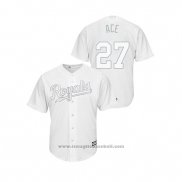 Maglia Baseball Uomo Kansas City Royals Adalberto Mondesi019 Players Weekend Ace Replica Bianco