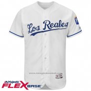 Maglia Baseball Uomo Kansas City Royals Blank Bianco Flex Base Autentico Collection