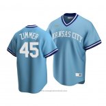 Maglia Baseball Uomo Kansas City Royals Kyle Zimmer Cooperstown Collection Road Blu