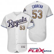 Maglia Baseball Uomo Kansas City Royals Melky Cabrera Bianco Alternato Flex Base