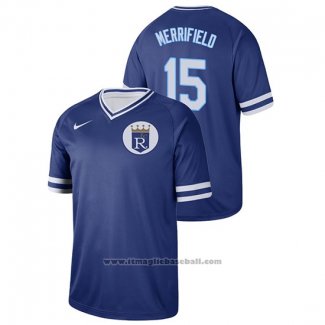 Maglia Baseball Uomo Kansas City Royals Whit Merrifield Cooperstown Collection Legend Blu