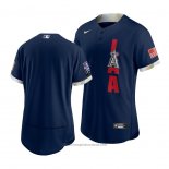 Maglia Baseball Uomo Los Angeles Angels 2021 All Star Autentico Blu