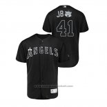 Maglia Baseball Uomo Los Angeles Angels Justin Bour 2019 Players Weekend Autentico Nero