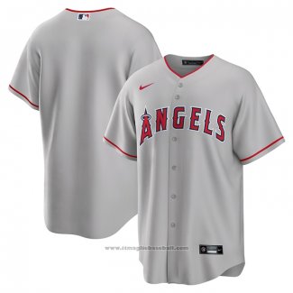 Maglia Baseball Uomo Los Angeles Angels Road Replica Grigio