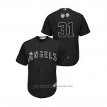 Maglia Baseball Uomo Los Angeles Angels Ty Buttrey 2019 Players Weekend Replica Nero