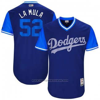 Maglia Baseball Uomo Los Angeles Dodgers 2017 Little League World Series Pedro Baez Blu