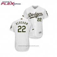 Maglia Baseball Uomo Los Angeles Dodgers Clayton Kershaw 2018 Memorial Day Flex Base Bianco