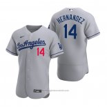 Maglia Baseball Uomo Los Angeles Dodgers Enrique Hernandez Autentico 2020 Road Grigio