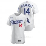 Maglia Baseball Uomo Los Angeles Dodgers Enrique Hernandez Autentico Bianco