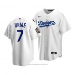 Maglia Baseball Uomo Los Angeles Dodgers Julio Urias 2020 Replica Primera Bianco