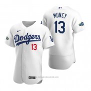 Maglia Baseball Uomo Los Angeles Dodgers Max Muncy Autentico 2020 Primera Bianco