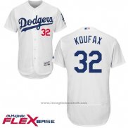 Maglia Baseball Uomo Los Angeles Dodgers Sandy Koufax Bianco Autentico Collection Flex Base