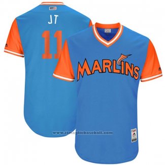 Maglia Baseball Uomo Miami Marlins 2017 Little League World Series Jt Realmuto Blu