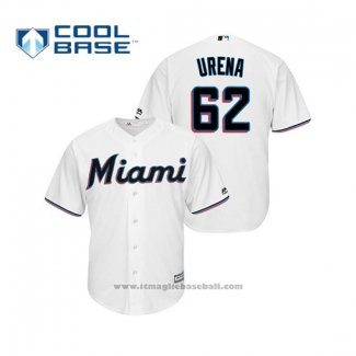 Maglia Baseball Uomo Miami Marlins Jose Urena Cool Base Home 2019 Bianco