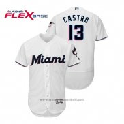 Maglia Baseball Uomo Miami Marlins Starlin Castro Flex Base Autentico Collection Home 2019 Bianco