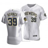 Maglia Baseball Uomo Milwaukee Brewers Corbin Burnes Autentico Primera Bianco