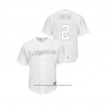 Maglia Baseball Uomo Milwaukee Brewers Trent Grish 2019 Players Weekend Replica Bianco