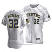 Maglia Baseball Uomo Milwaukee Brewers Trevor Richards Autentico Home Bianco