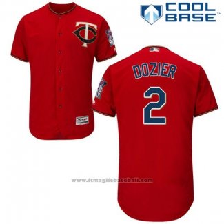 Maglia Baseball Uomo Minnesota Twins Brian Dozier Autentico Collection Rosso Cool Base