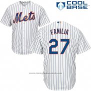 Maglia Baseball Uomo New York Mets 27 Jeurys Familia Bianco Cool Base