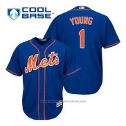 Maglia Baseball Uomo New York Mets Chris Young 1 Blu Alternato Home Cool Base