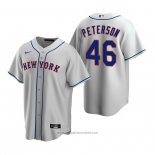 Maglia Baseball Uomo New York Mets David Peterson Replica Road Grigio