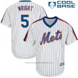 Maglia Baseball Uomo New York Mets David Wright Cool Base Bianco