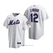 Maglia Baseball Uomo New York Mets Francisco Lindor Replica Bianco