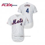 Maglia Baseball Uomo New York Mets Jed Lowrie 150 Anniversario Autentico Flex Base Bianco