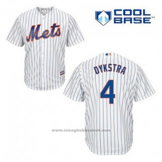 Maglia Baseball Uomo New York Mets Lenny Dykstra 4 Bianco Home Cool Base