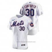 Maglia Baseball Uomo New York Mets Michael Conforto Autentico Bianco