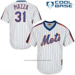 Maglia Baseball Uomo New York Mets Mike Pizza Bianco Cooperstown Cool Base