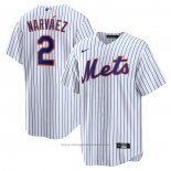 Maglia Baseball Uomo New York Mets Omar Narvaez Home Replica Bianco