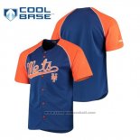 Maglia Baseball Uomo New York Mets Personalizzate Stitches Blu Arancione