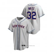 Maglia Baseball Uomo New York Mets Steven Matz Replica Road Grigio