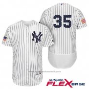 Maglia Baseball Uomo New York Yankees 2017 Stelle e Strisce Michael Pineda Bianco Flex Base