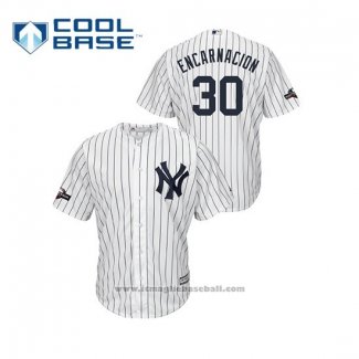 Maglia Baseball Uomo New York Yankees Edwin Encarnacion 2019 Postseason Cool Base Bianco