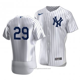 Maglia Baseball Uomo New York Yankees Gio Urshela Autentico Primera Bianco